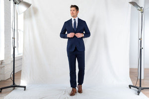 The Blue Carrington Windowpane Dress Shirt