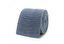 Load image into Gallery viewer, The Slate Blue Heather Harlow Knit Tie