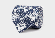 Load image into Gallery viewer, The Navy Palm Print Tie Tie- Ledbury