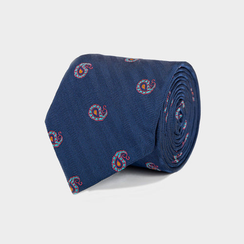The Navy Quincy Tie Tie- Ledbury