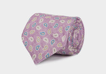 Load image into Gallery viewer, The Violet Wayburn Foulard Print Tie Tie- Ledbury
