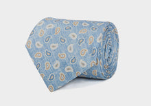 Load image into Gallery viewer, The Blue Wayburn Foulard Print Tie Tie- Ledbury