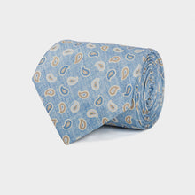 Load image into Gallery viewer, The Blue Wayburn Foulard Print Tie Tie- Ledbury