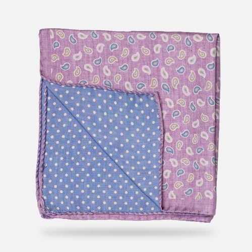 The Violet Wayburn Foulard Print Pocket Square Pocket Square- Ledbury