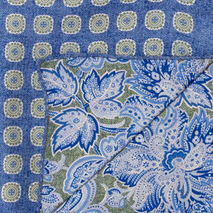 The Blue Burnham Print Pocket Square