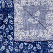 Load image into Gallery viewer, The Blue Buckingham Print Pocket Square