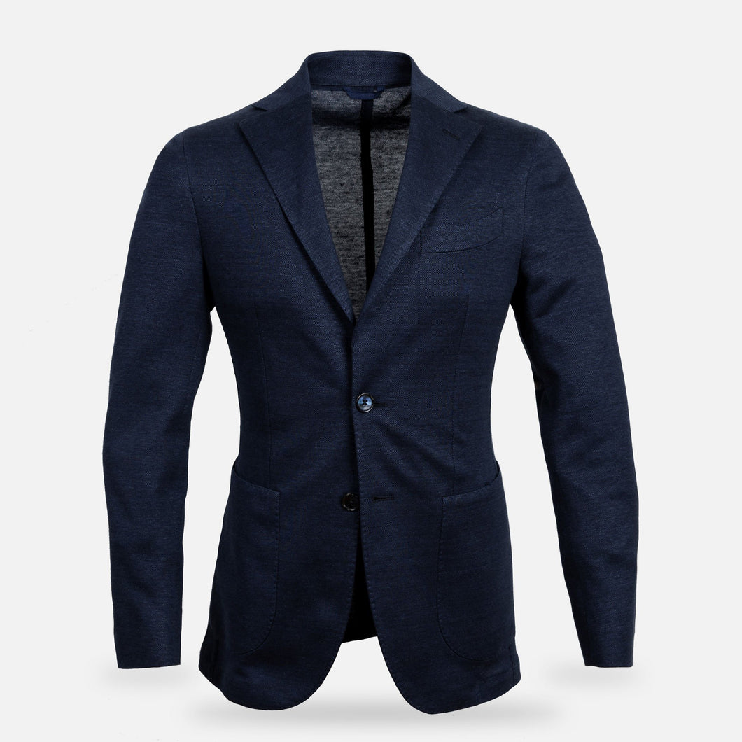 The Navy Admore Knit Sport Coat Blazer- Ledbury