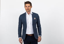 Load image into Gallery viewer, The Slate Blue Heather Broson Pique Knit Sport Coat Blazer- Ledbury