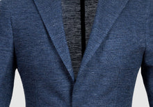Load image into Gallery viewer, The Slate Blue Heather Broson Pique Knit Sport Coat Blazer- Ledbury