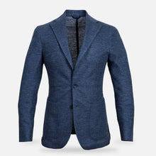 Load image into Gallery viewer, The Slate Blue Heather Broson Pique Knit Sport Coat Blazer- Ledbury
