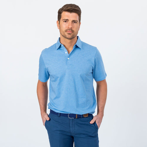 The Blue Overlake Stripe Polo Polo- Ledbury