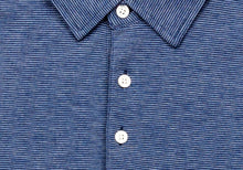 Load image into Gallery viewer, The Navy Overlake Stripe Polo Polo- Ledbury