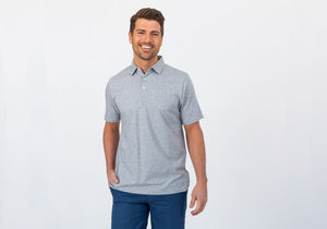 The Grey Overlake Stripe Polo Polo- Ledbury
