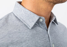 Load image into Gallery viewer, The Grey Overlake Stripe Polo Polo- Ledbury