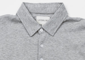 The Grey Overlake Stripe Polo Polo- Ledbury
