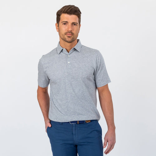 The Grey Overlake Stripe Polo Polo- Ledbury