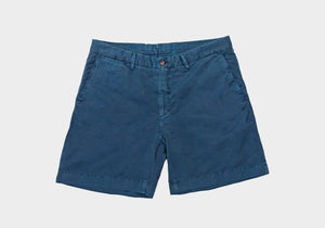 The Airforce Blue Richmond Washed Twill Short Shorts- Ledbury