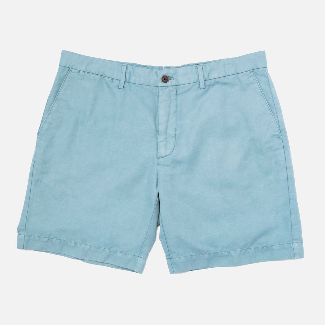 The Sea Green Richmond Washed Twill Short Shorts- Ledbury