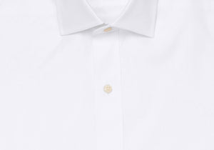 The White Fine Twill Mid-Spread Dress Shirt Dress Shirt- Ledbury