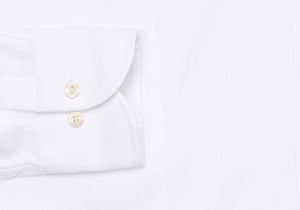 The White Fine Twill Mid-Spread Dress Shirt Dress Shirt- Ledbury