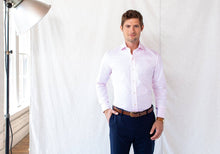 Load image into Gallery viewer, The Pink Fine Twill Spread Dress Shirt