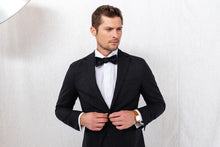 Load image into Gallery viewer, The Camrose Dot Covered Placket Tuxedo Shirt