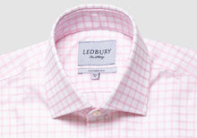 Load image into Gallery viewer, The Pink Fine Twill Windowpane Dress Shirt