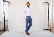 Load image into Gallery viewer, The Pink Fine Twill Windowpane Dress Shirt