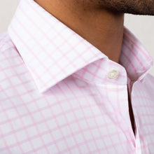 Load image into Gallery viewer, The Pink Fine Twill Windowpane Dress Shirt