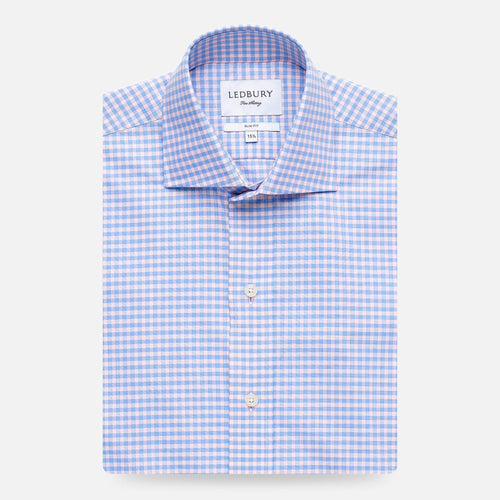 The Pink Prestwick Performance Gingham Dress Shirt Dress Shirt- Ledbury