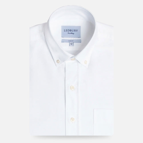 The White Mayfield Washed Oxford Casual Shirt Casual Shirt- Ledbury