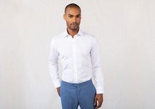 Load image into Gallery viewer, The White Bancroft Poplin Dress Shirt Dress Shirt- Ledbury