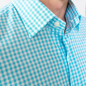 The Aqua McAdam Gingham Casual Shirt Casual Shirt- Ledbury