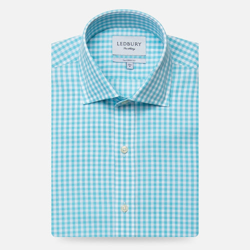 The Aqua McAdam Gingham Casual Shirt Casual Shirt- Ledbury
