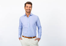 Load image into Gallery viewer, The Blue Conlon Dot Dress Shirt Dress Shirt- Ledbury