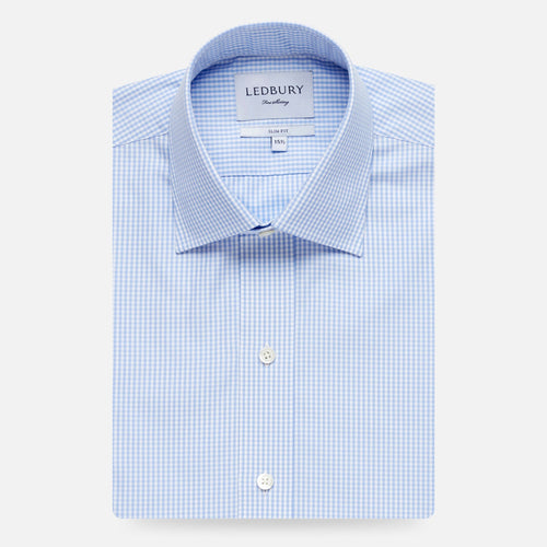 The Blue Gingham Poplin Dress Shirt