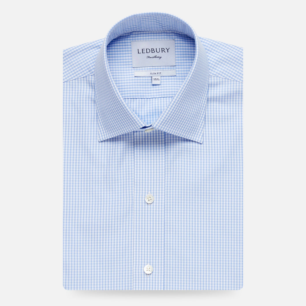 The Blue Gingham Poplin Dress Shirt