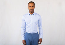 Load image into Gallery viewer, The Blue Gingham Poplin Dress Shirt