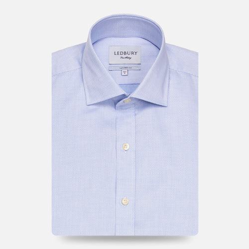 The Blue Eckerson Dobby Dot Dress Shirt Dress Shirt- Ledbury