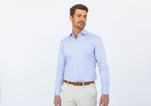 The Blue Eckerson Dobby Dot Dress Shirt Dress Shirt- Ledbury