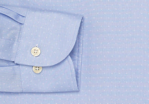 The Blue Dearborn Dot Dress Shirt Dress Shirt- Ledbury