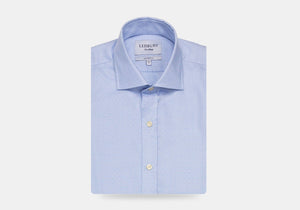 The Blue Dearborn Dot Dress Shirt Dress Shirt- Ledbury