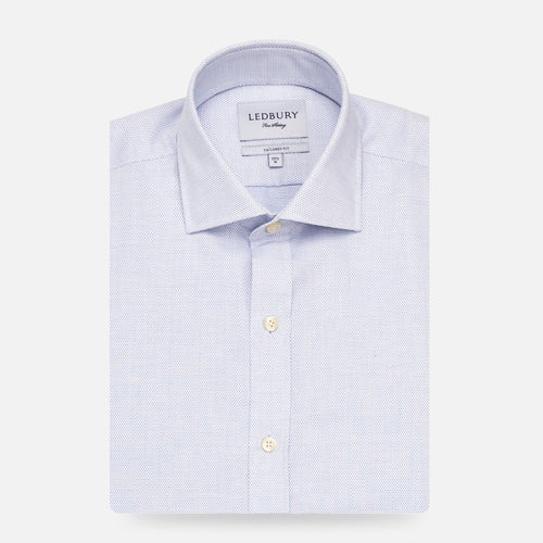 The Blue Farrell Dobby Dot Dress Shirt Dress Shirt- Ledbury
