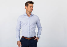 Load image into Gallery viewer, The Blue Farrell Dobby Dot Dress Shirt Dress Shirt- Ledbury