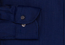 Load image into Gallery viewer, The Navy Ames Dobby Dot Dress Shirt Dress Shirt- Ledbury