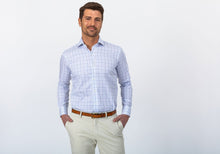 Load image into Gallery viewer, The Light Blue Birchcrest Check Dress Shirt Dress Shirt- Ledbury