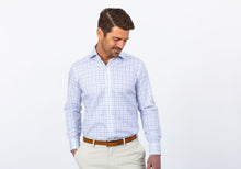Load image into Gallery viewer, The Light Blue Birchcrest Check Dress Shirt Dress Shirt- Ledbury