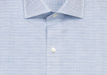 Load image into Gallery viewer, The Light Blue Crestwood Heather Windowpane Dress Shirt Dress Shirt- Ledbury