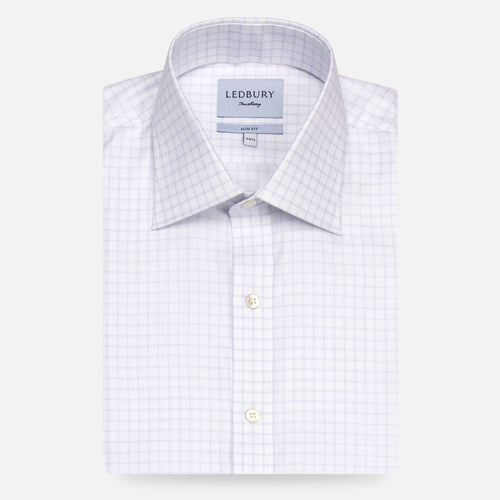 The Lavender Lewiston Check Dress Shirt Dress Shirt- Ledbury