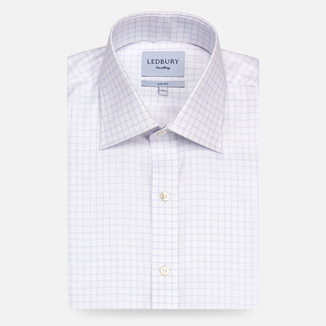 The Lavender Lewiston Check Dress Shirt Dress Shirt- Ledbury